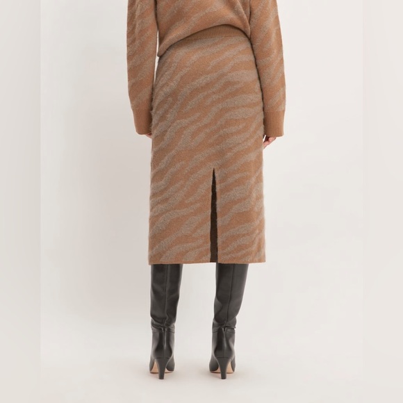 EVERLANE The Alpaca Tiger Jacquard Skirt XS - Picture 2 of 8